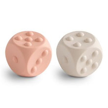 Mushie Dice Press Toy - Blush/Shifting Sands