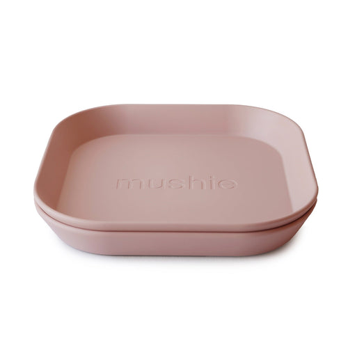 Mushie Plate Square (2 Pack) - Blush