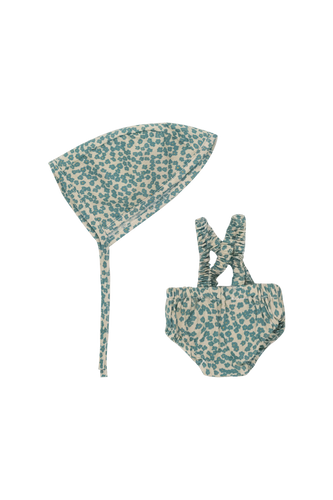 GOMMU Green Flowers - Shorts & Hat