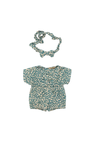 GOMMU Green Flowers - One-Piece & Bow Tie
