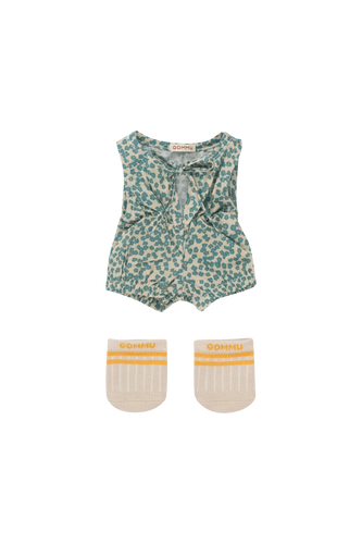 GOMMU Green Flowers - One-Piece & Socks