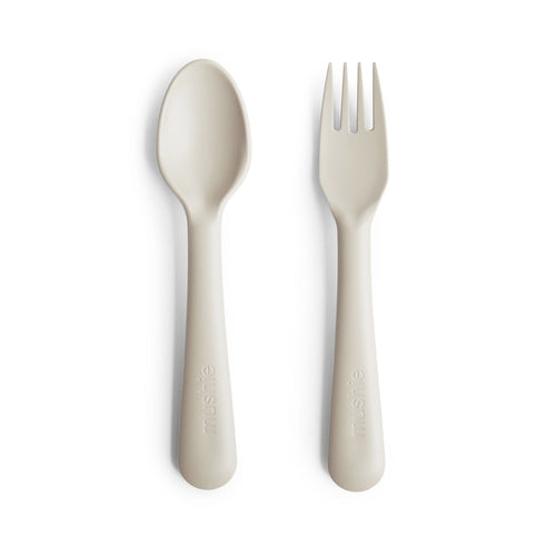 Mushie Dinnerware Fork & Spoon Set