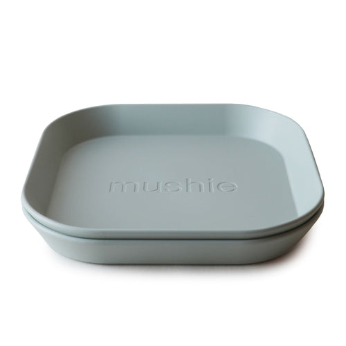 Mushie Plate Square (2 Pack) - Sage