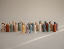 Mushie Silicone Finger Toothbrush -  Stone/Tradewinds